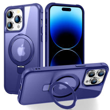 Load image into Gallery viewer, Magnetic for iPhone 14 13 12 11 Pro Max Case [Compatible with Mag-safe] with Stand, [Military Grade Drop Protection] Shockproof Translucent Back Slim Protective Phone Case