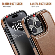 Load image into Gallery viewer, For iPhone 16 15 14 Pro Max 16 15 14 Plus Wallet Case with Card Holder, PU Faux Leather Kickstand Card Slots Case, Double Magnetic Clasp And Durable Shockproof Cover