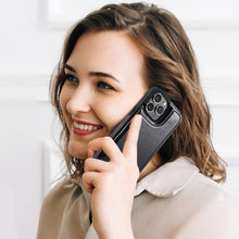 Load image into Gallery viewer, For iPhone 13 12 11 Pro Max iPhone 13 12 Mini Wallet Case With Card Holder, PU Faux Leather Kickstand Card Slots Case, Double Magnetic Clasp And Durable Shockproof Cover