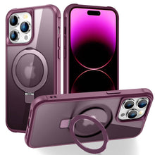 Load image into Gallery viewer, Magnetic for iPhone 14 13 12 11 Pro Max Case [Compatible with Mag-safe] with Stand, [Military Grade Drop Protection] Shockproof Translucent Back Slim Protective Phone Case