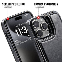 Load image into Gallery viewer, For iPhone 13 12 11 Pro Max iPhone 13 12 Mini Wallet Case With Card Holder, PU Faux Leather Kickstand Card Slots Case, Double Magnetic Clasp And Durable Shockproof Cover