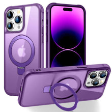 Load image into Gallery viewer, Magnetic for iPhone 14 13 12 11 Pro Max Case [Compatible with Mag-safe] with Stand, [Military Grade Drop Protection] Shockproof Translucent Back Slim Protective Phone Case