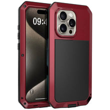 Load image into Gallery viewer, Heavy Duty Protection Armor Metal Case for iPhone 16 15 14 13 12 11 Pro Max XR 8
