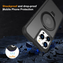 Load image into Gallery viewer, Magnetic for iPhone 16 15 Pro Max Case [Compatible with Mag-safe] with Stand, [Military Grade Drop Protection] Shockproof Translucent Back Slim Protective Phone Case