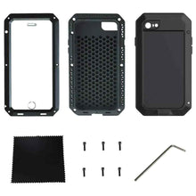 Load image into Gallery viewer, Heavy Duty Protection Armor Metal Case for iPhone 16 15 14 13 12 11 Pro Max XR 8