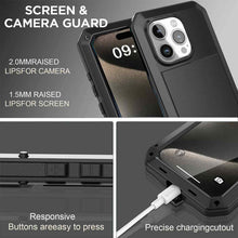 Load image into Gallery viewer, Heavy Duty Protection Armor Metal Case for iPhone 16 15 14 13 12 11 Pro Max XR 8
