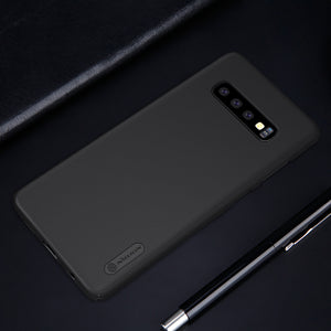 For Samsung Galaxy S10 S10 Plus Case Nillkin Super Frosted Shield Hard PC Cover Gift Phone Holder