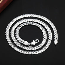 Load image into Gallery viewer, 20-60cm 925 sterling Silver luxury brand design noble Necklace Chain For Woman Men Fashion Wedding Engagement Jewelry