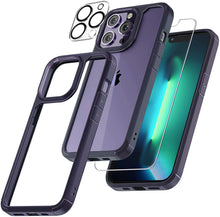Load image into Gallery viewer, 【3 in 1】Case for iPhone 14 Pro Max with Tempered Glass Screen Protector Matte-Finish All-Round Protection Shockproof Cover
