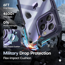 Load image into Gallery viewer, 【3 in 1】Case for iPhone 14 Pro Max with Tempered Glass Screen Protector Matte-Finish All-Round Protection Shockproof Cover