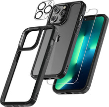 Load image into Gallery viewer, 【3 in 1】Case for iPhone 14 Pro Max with Tempered Glass Screen Protector Matte-Finish All-Round Protection Shockproof Cover