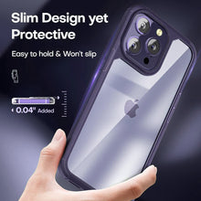 Load image into Gallery viewer, 【3 in 1】Case for iPhone 14 Pro Max with Tempered Glass Screen Protector Matte-Finish All-Round Protection Shockproof Cover