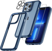 Load image into Gallery viewer, 【3 in 1】Case for iPhone 14 Pro Max with Tempered Glass Screen Protector Matte-Finish All-Round Protection Shockproof Cover