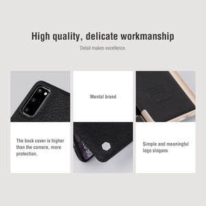 NILLKIN Stand Flip Cover For Samsung Galaxy S20 5G Leather Back Cover Card Pocket Phone Cover