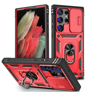 3in1 For Samsung Galaxy S23 Ultra S23+ Plus Case Heavy Duty with Camera 360 Degree Rotate Kickstand Sturdy Cover for Galaxy S23