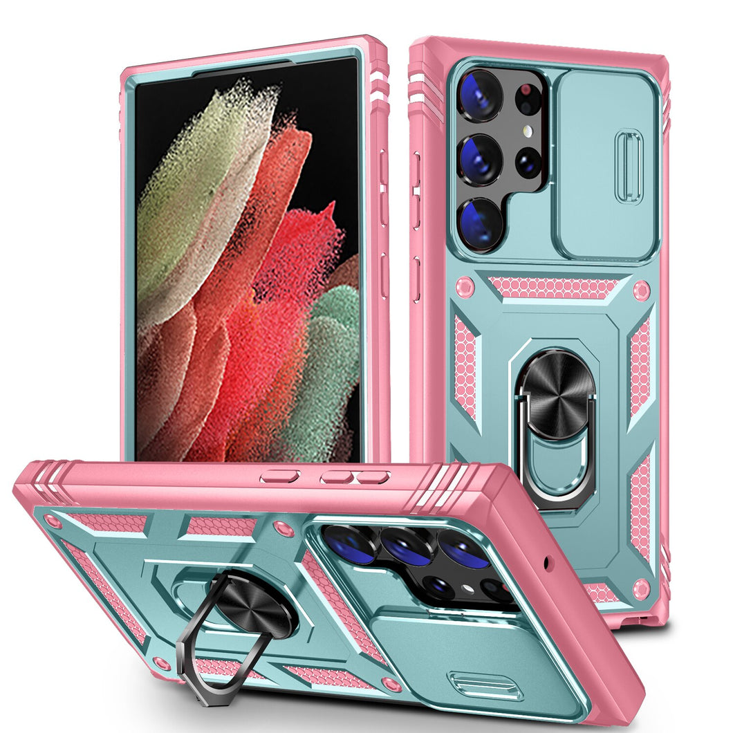 3in1 For Samsung Galaxy S23 Ultra S23+ Plus Case Heavy Duty with Camera 360 Degree Rotate Kickstand Sturdy Cover for Galaxy S23