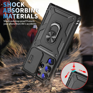 3in1 For Samsung Galaxy S23 Ultra S23+ Plus Case Heavy Duty with Camera 360 Degree Rotate Kickstand Sturdy Cover for Galaxy S23
