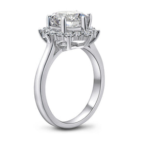 925 Silver Moissanite Certified Diamond Ring Classic 8 Claw Design D Color Moissanite Engagement Wedding Ring Luxury Jewelry