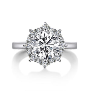 925 Silver Moissanite Certified Diamond Ring Classic 8 Claw Design D Color Moissanite Engagement Wedding Ring Luxury Jewelry