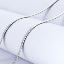 Load image into Gallery viewer, 925 Silver Color 4MM Chain Necklace for Women Luxury Couple Fine Jewelry Blade Chain Wedding Gift Choker Clavicle Necklace