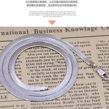 Load image into Gallery viewer, 925 Silver Color 4MM Chain Necklace for Women Luxury Couple Fine Jewelry Blade Chain Wedding Gift Choker Clavicle Necklace