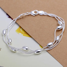 Load image into Gallery viewer, 925 Stamped Silver Bracelet Chain Fashion Design Beautiful Jewelry High quality Bracelet Bead for Women Lady Wedding