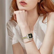 Load image into Gallery viewer, Bling Metal Case+Strap For Apple Watch Band Stainless Steel Dressy Bracelet+Rhinestone Case iwatch Series SE 7 6 5 4 8