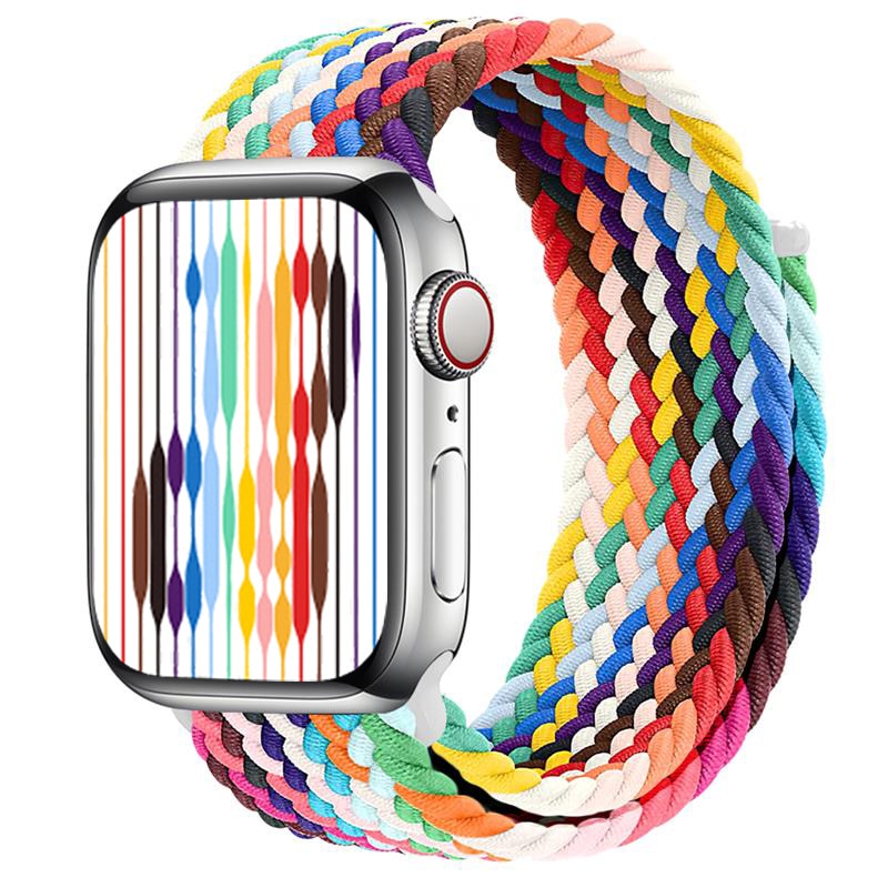 Braided Solo Loop For Apple watch Band Elastic bracelet iWatch series 8 se 7 3 6 Ultra Strap