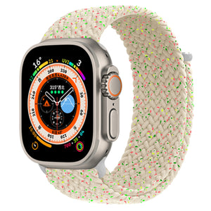 Braided Solo Loop For Apple watch Band Elastic bracelet iWatch series 8 se 7 3 6 Ultra Strap
