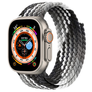 Braided Solo Loop For Apple watch Band Elastic bracelet iWatch series 8 se 7 3 6 Ultra Strap