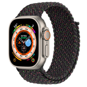 Braided Solo Loop For Apple watch Band Elastic bracelet iWatch series 8 se 7 3 6 Ultra Strap