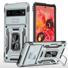 Load image into Gallery viewer, Case for Google Pixel 7 Pro Case with Slide Camera Cover, 360° Magnetic Ring Kickstand Upgraded Military Grade Shockproof Case