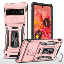 Load image into Gallery viewer, Case for Google Pixel 7 Pro Case with Slide Camera Cover, 360° Magnetic Ring Kickstand Upgraded Military Grade Shockproof Case