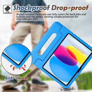 Case for iPad 10th 2022 Air 5 Pro11 10.2 9.7 inch Hand-Held Shock Proof EVA Full Body Cover Handle Stand for Kids for iPad Case