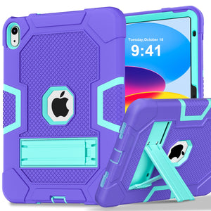 Case for iPad 10th Generation 10.9 Inch 2022, [Built-in Pencil Holder] Heavy Duty Shockproof Rugged Protective Case