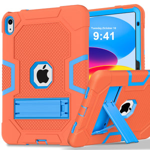 Case for iPad 10th Generation 10.9 Inch 2022, [Built-in Pencil Holder] Heavy Duty Shockproof Rugged Protective Case