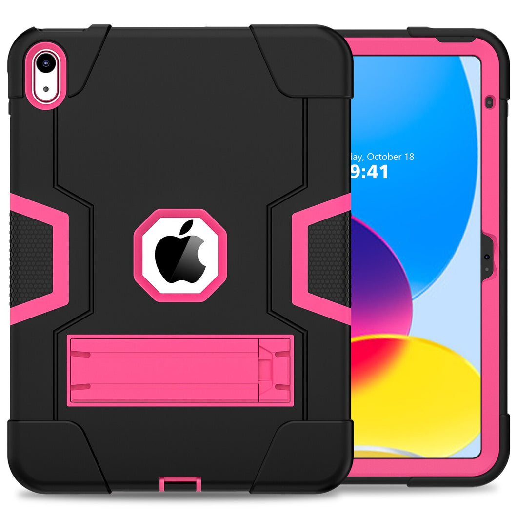 Case for iPad 10th Generation 10.9 inch 11" 12.9 2022, Heavy Duty Shockproof Rugged Protective Cover with Built-in Kickstand