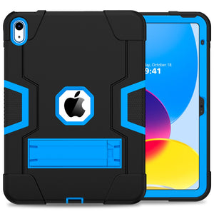 Case for iPad 10th Generation 10.9 inch 11&quot; 12.9 2022, Heavy Duty Shockproof Rugged Protective Cover with Built-in Kickstand