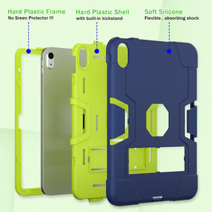 Case for iPad 10th Generation 10.9 inch 11&quot; 12.9 2022, Heavy Duty Shockproof Rugged Protective Cover with Built-in Kickstand