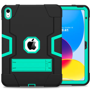 Case for iPad 10th Generation 10.9 inch 11&quot; 12.9 2022, Heavy Duty Shockproof Rugged Protective Cover with Built-in Kickstand