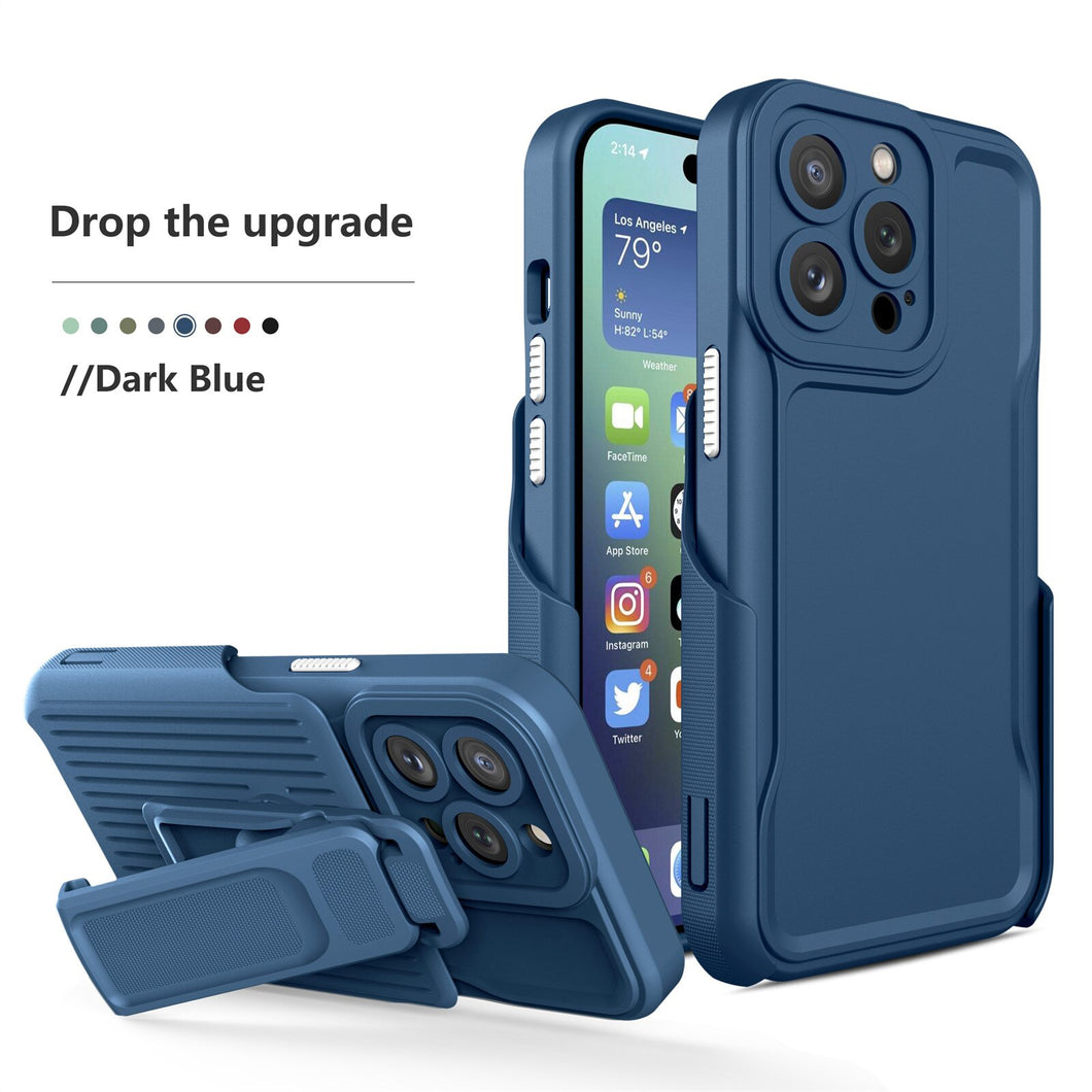 Combo Case Holster for iPhone 14 13 12 11 Pro Max , Slim Shell & Swivel Belt Clip Holste Kickstand Cover for iPhone 14 Pro Max