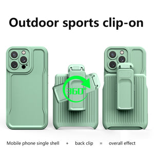 Combo Case Holster for iPhone 14 13 12 11 Pro Max , Slim Shell &amp; Swivel Belt Clip Holste Kickstand Cover for iPhone 14 Pro Max