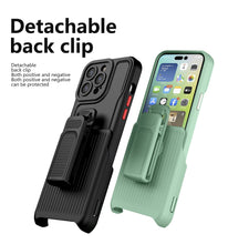 Load image into Gallery viewer, Combo Case Holster for iPhone 14 13 12 11 Pro Max , Slim Shell &amp; Swivel Belt Clip Holste Kickstand Cover for iPhone 14 Pro Max
