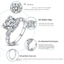 Load image into Gallery viewer, Fashion 925 Sterling Silver Ring 3ct Round Moissanite Engagement Diamond Rings High Jewellery Wedding Rings for Couples