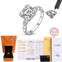 Load image into Gallery viewer, Fashion 925 Sterling Silver Ring 3ct Round Moissanite Engagement Diamond Rings High Jewellery Wedding Rings for Couples