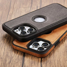 Load image into Gallery viewer, For iPhone 14 Pro Max 14 Plus 2022 5G Case Slim PU Leather Logo Hole Soft Silicone Shockproof Back Cover for iPhone 14 Pro(6.1)