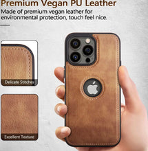 Load image into Gallery viewer, For iPhone 14 Pro Max 14 Plus 2022 5G Case Slim PU Leather Logo Hole Soft Silicone Shockproof Back Cover for iPhone 14 Pro(6.1)