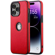 Load image into Gallery viewer, For iPhone 14 Pro Max 14 Plus 2022 5G Case Slim PU Leather Logo Hole Soft Silicone Shockproof Back Cover for iPhone 14 Pro(6.1)
