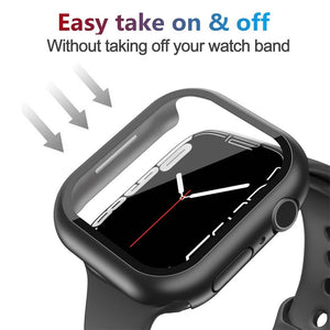 Glass+Cover For Apple Watch case iWatch 8 3 6 SE Screen Protector Apple watch series 7 Accessories