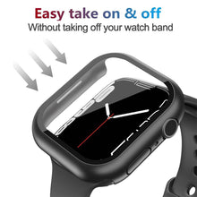 Load image into Gallery viewer, Glass+Cover For Apple Watch case iWatch 8 3 6 SE Screen Protector Apple watch series 7 Accessories